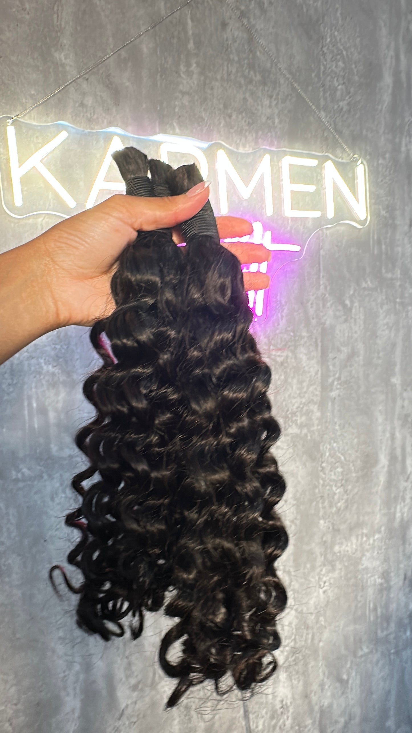 Island curl bulk hair