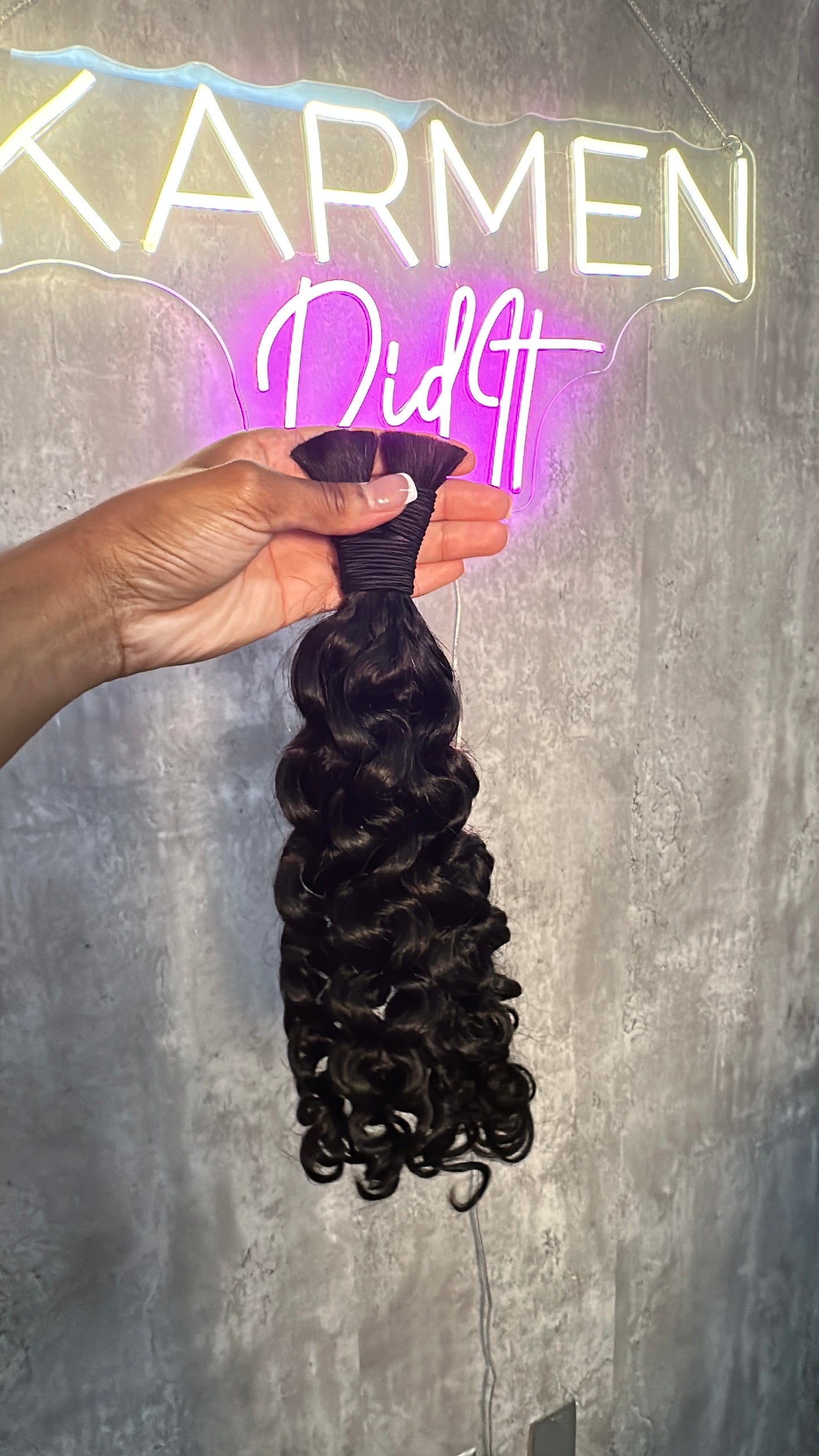 Island curl bulk hair